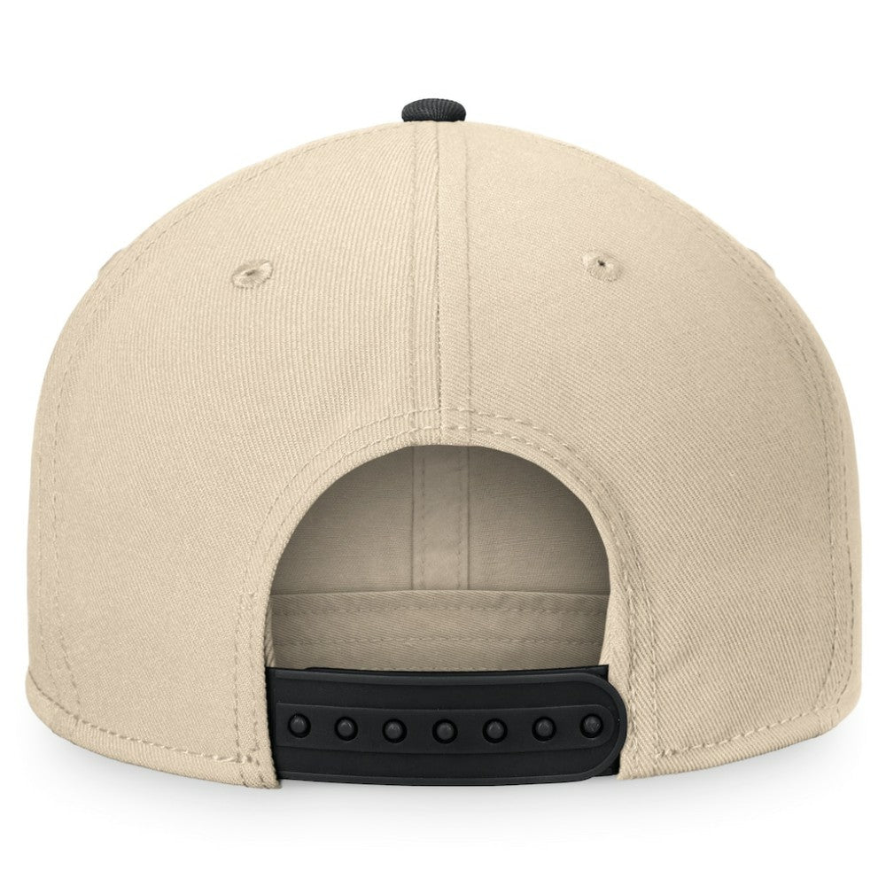 Boston Bruins Fanatics Goalaso Snapback Hat - Cream/Black Hats