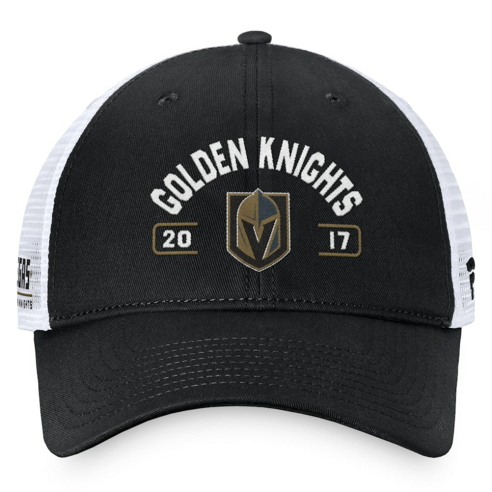 Vegas Golden Knights Fanatics Free Kick Trucker Adjustable Hat - Black/White Hats