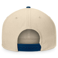 Seattle Kraken Fanatics Goalaso Snapback Hat - Cream/Deep Sea Blue Hats