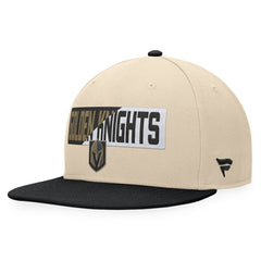 Vegas Golden Knights Fanatics Goalaso Snapback Hat - Cream/Black Hats