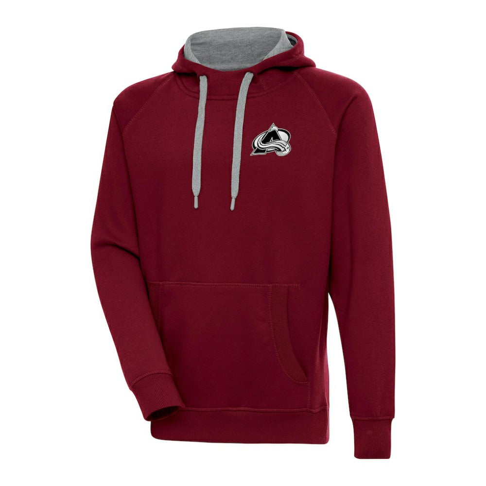 Colorado Avalanche Antigua Metallic Logo Victory Pullover Hoodie - Burgundy Hoodies