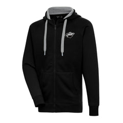 Minnesota Wild Antigua Metallic Logo Victory Full-Zip Hoodie - Black Hoodies