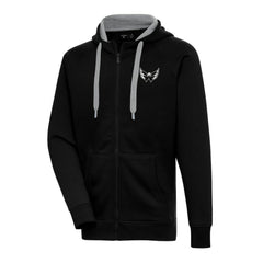 Washington Capitals Antigua Metallic Logo Victory Full-Zip Hoodie - Black Hoodies
