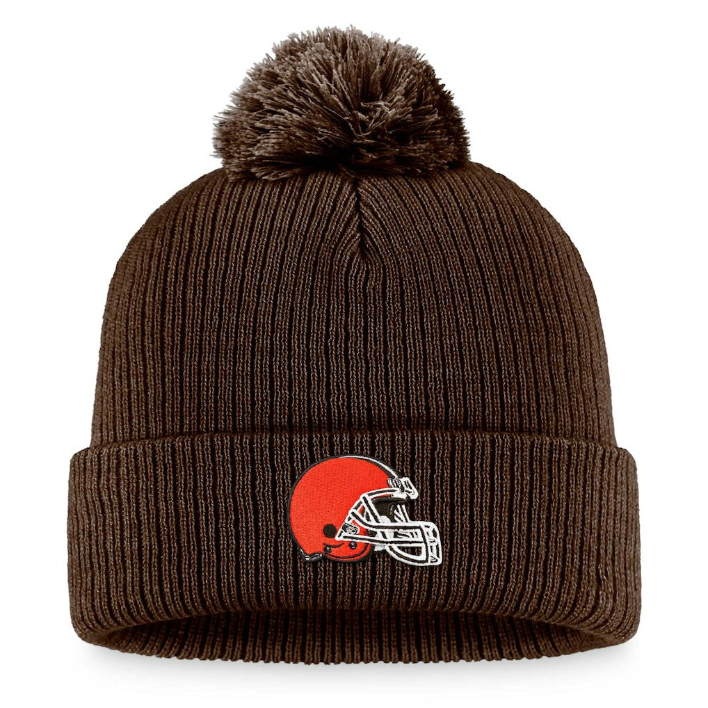 Cleveland Browns Women's Cuffed Knit Hat with Pom - Brown outlet