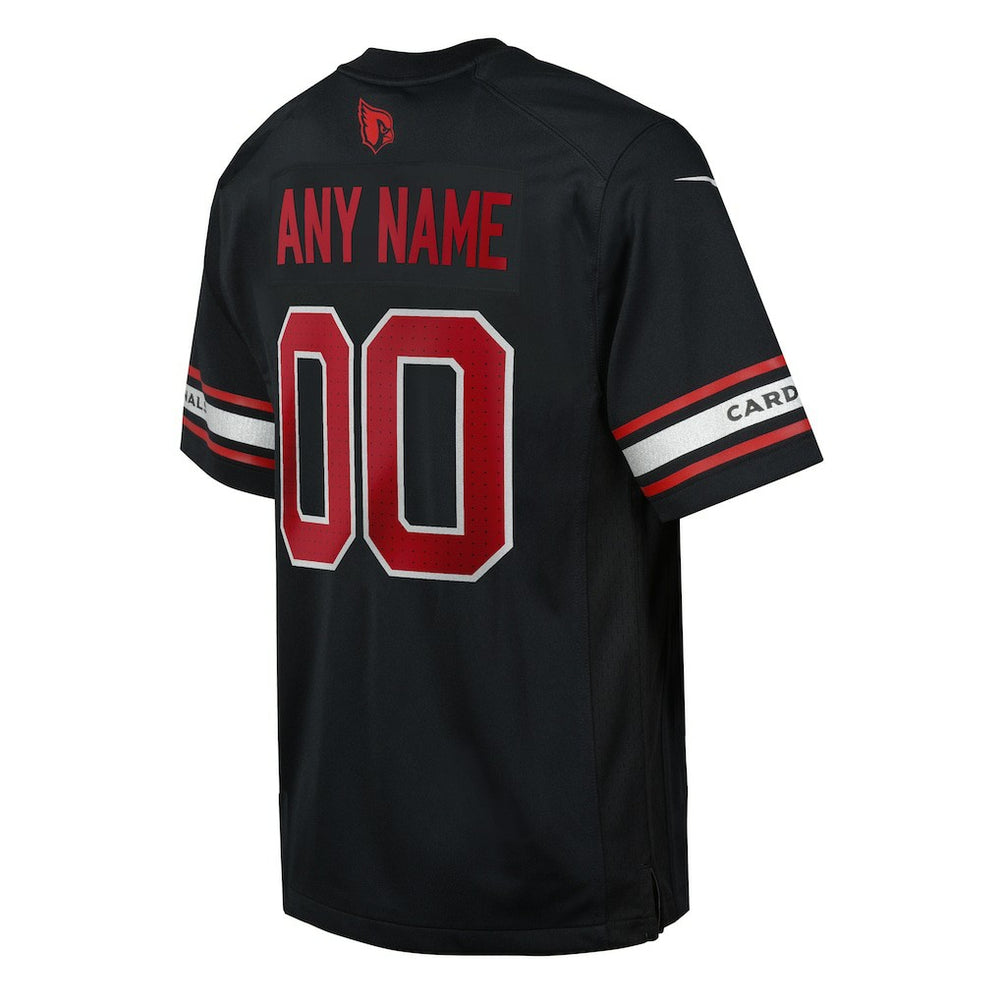 Arizona Cardinals Youth Alternate Custom Game Jersey - Black sale