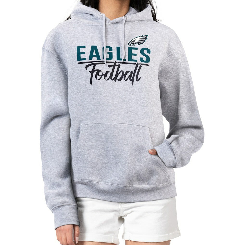 Philadelphia Eagles G-III 4Her by Carl Banks Women's Graphic Fleece Pullover Hoodie - Heather Gray cheap