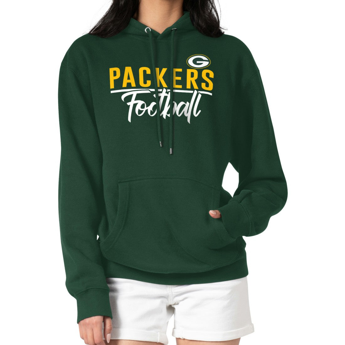 Green Bay Packers G-III 4Her by Carl Banks Women's Graphic Fleece Pullover Hoodie - Green outlet