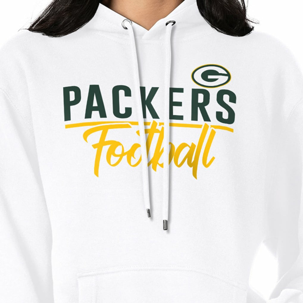 Green Bay Packers G-III 4Her by Carl Banks Women's Graphic Fleece Pullover Hoodie - White for sale