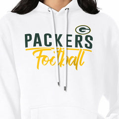 Green Bay Packers G-III 4Her by Carl Banks Women's Graphic Fleece Pullover Hoodie - White for sale