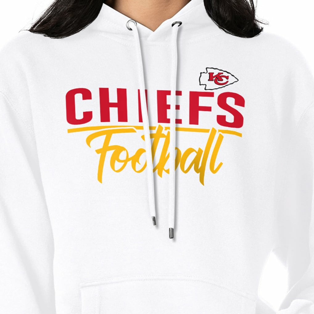 Kansas City Chiefs G-III 4Her by Carl Banks Women's Graphic Fleece Pullover Hoodie - White discount