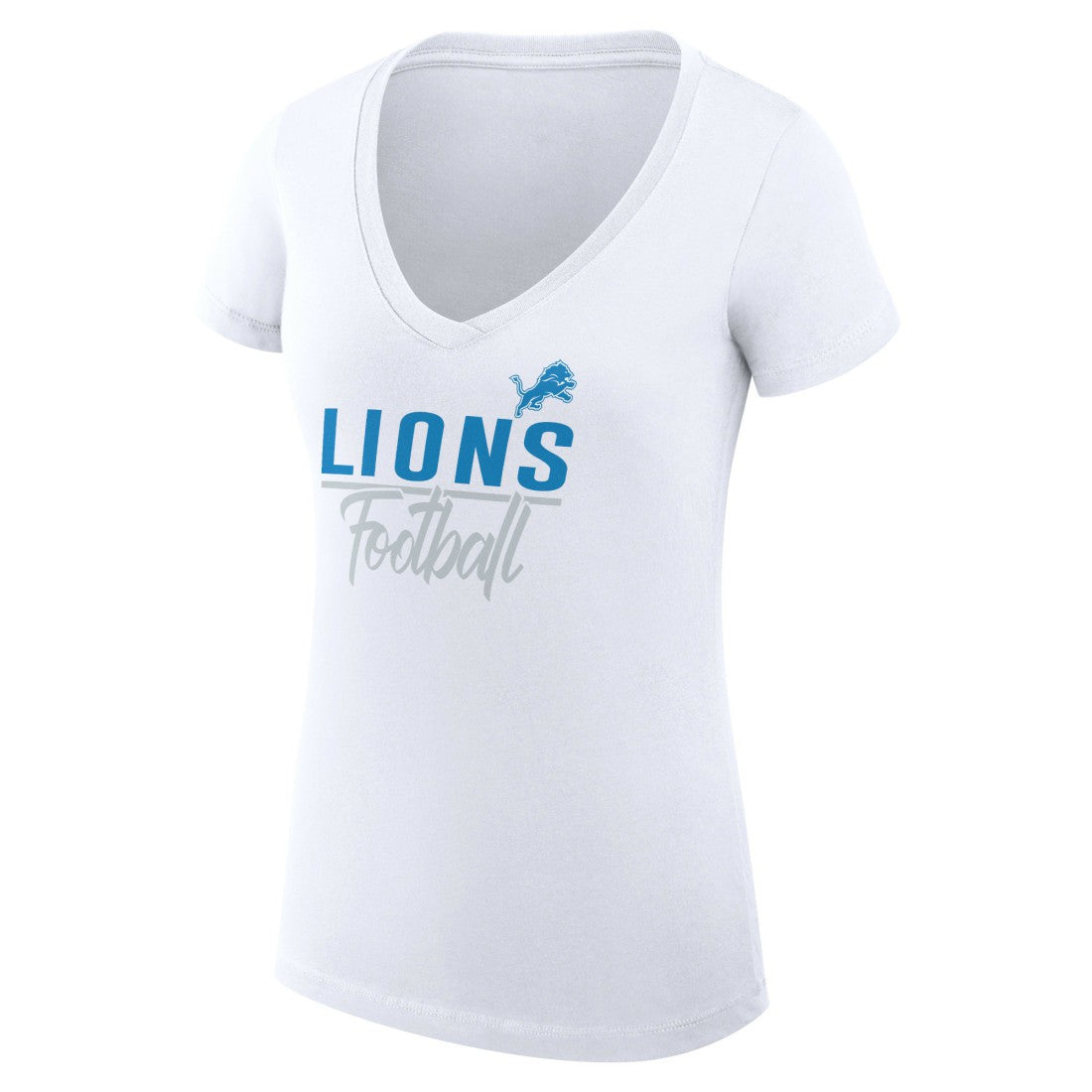 Detroit Lions G-III 4Her by Carl Banks Women's V-Neck Fitted T-Shirt - White online