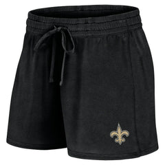 New Orleans Saints Women's Start to Finish T-Shirt & Shorts Combo Pack - Black discount