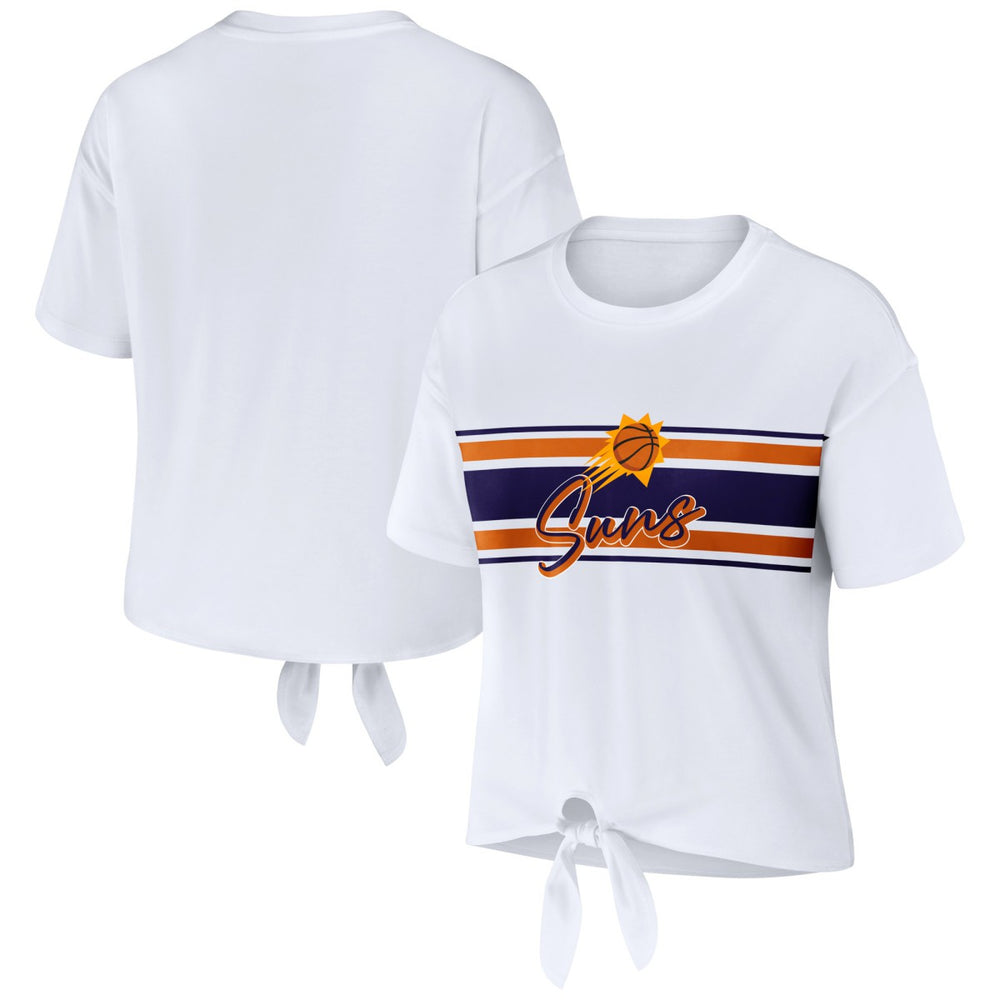 Phoenix Suns WEAR by Erin Andrews Women's Tie-Front T-Shirt - White outlet