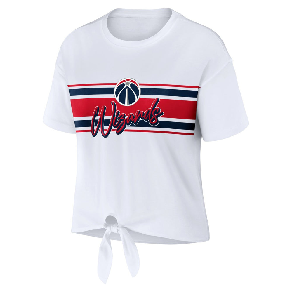 Washington Wizards WEAR by Erin Andrews Women's Tie-Front T-Shirt - White shop