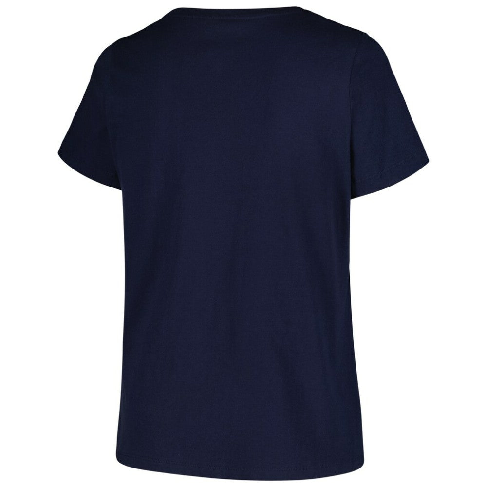 Cleveland Guardians Profile Women's Plus Size Arch Logo T-Shirt Navy