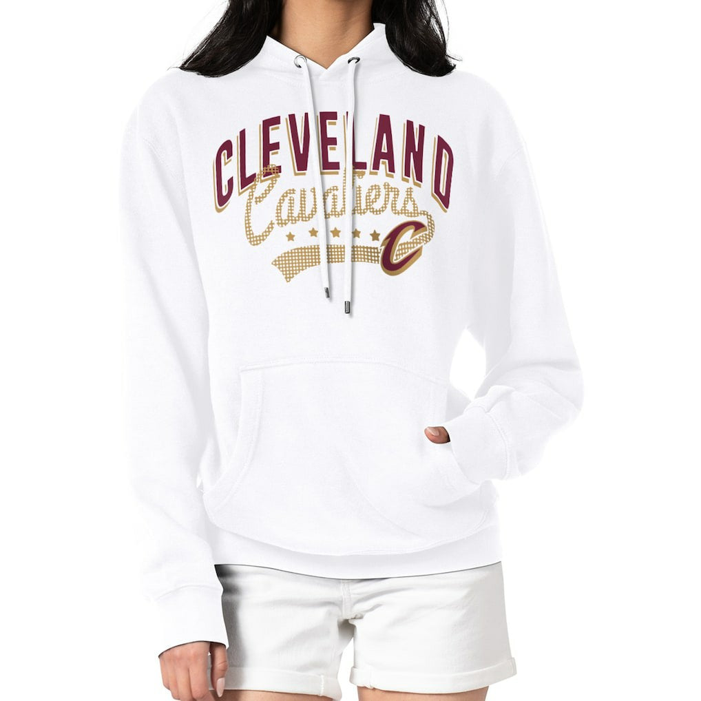 Cleveland Cavaliers G-III 4Her by Carl Banks Women's Filigree Logo Pullover Hoodie - White cheap