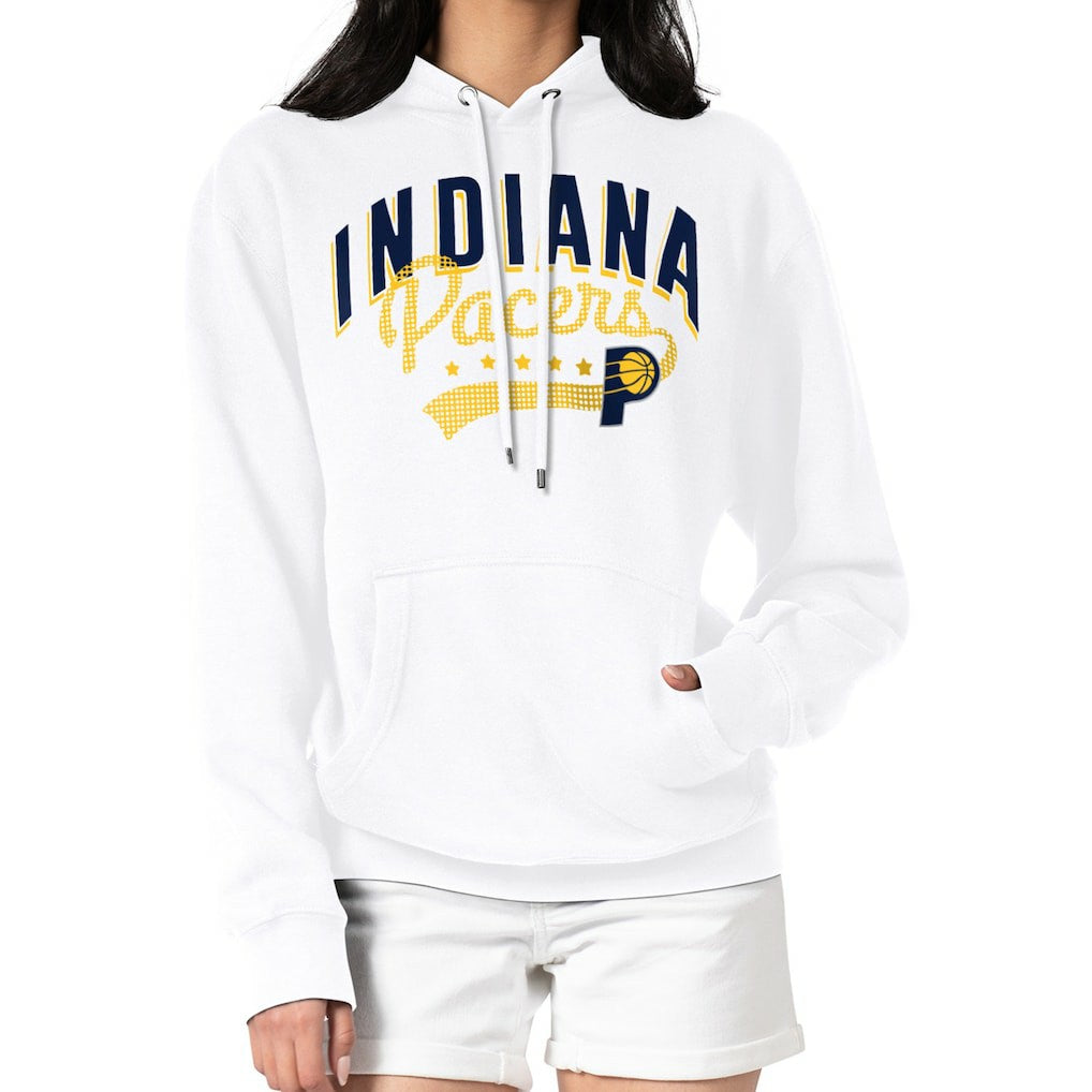 Indiana Pacers G-III 4Her by Carl Banks Women's Filigree Logo Pullover Hoodie - White online