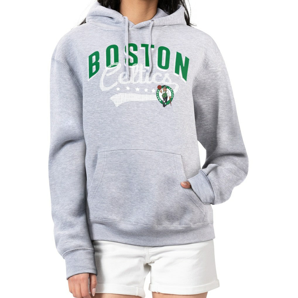 Boston Celtics G-III 4Her by Carl Banks Women's Filigree Logo Pullover Hoodie - Heather Gray cheap