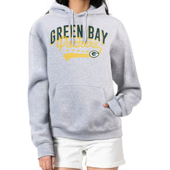 Green Bay Packers G-III 4Her by Carl Banks Women's Filigree Logo Pullover Hoodie – Heather Gray online