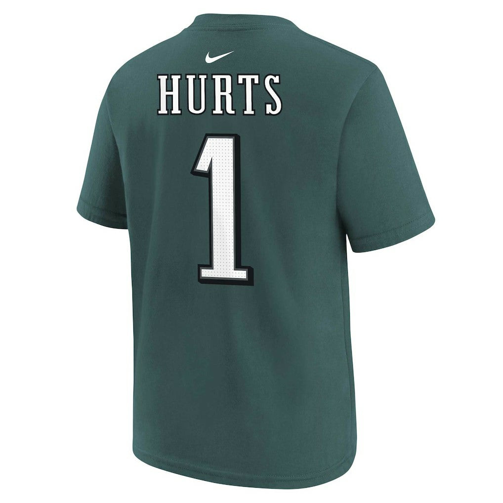 Jalen Hurts Philadelphia Eagles Youth Player Name & Number T-Shirt - Midnight Green discount
