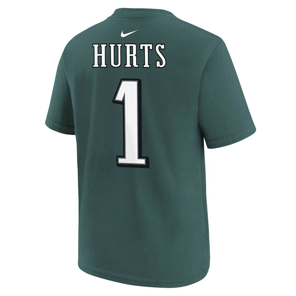 Jalen Hurts Philadelphia Eagles Youth Player Name & Number T-Shirt - Midnight Green discount