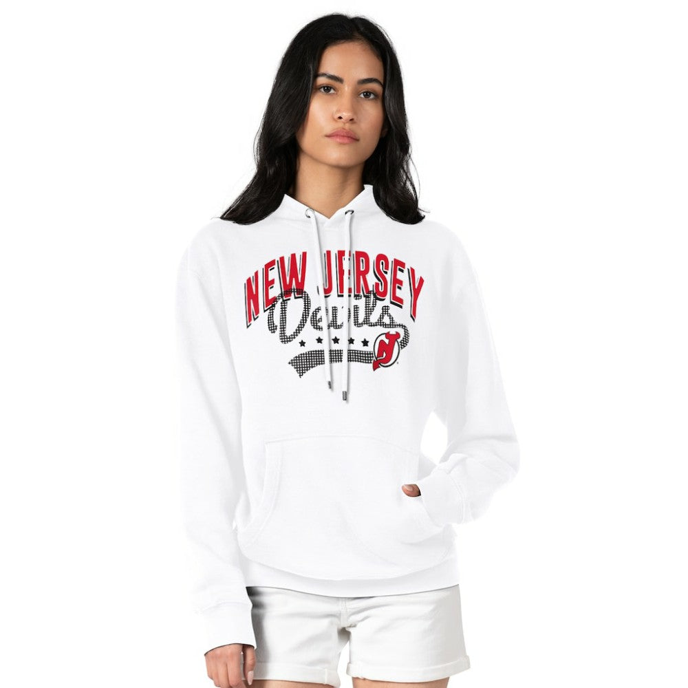 New Jersey Devils G-III 4Her by Carl Banks Women's Filigree Logo Pullover Hoodie – White Jerseys