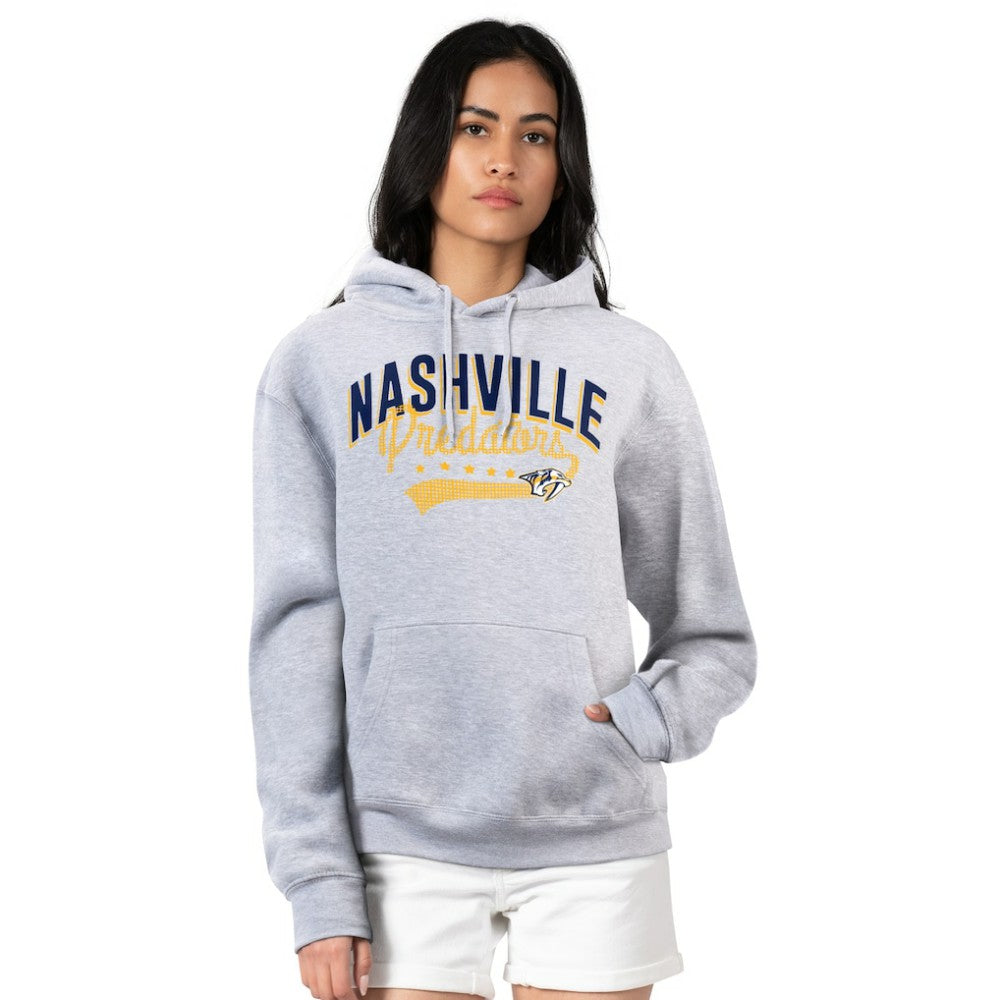 Nashville Predators G-III 4Her by Carl Banks Women's Filigree Logo Pullover Hoodie – Gray Hoodies