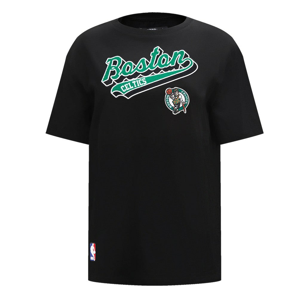 Boston Celtics Pro Standard Women's Script Boyfriend T-Shirt - Black discount