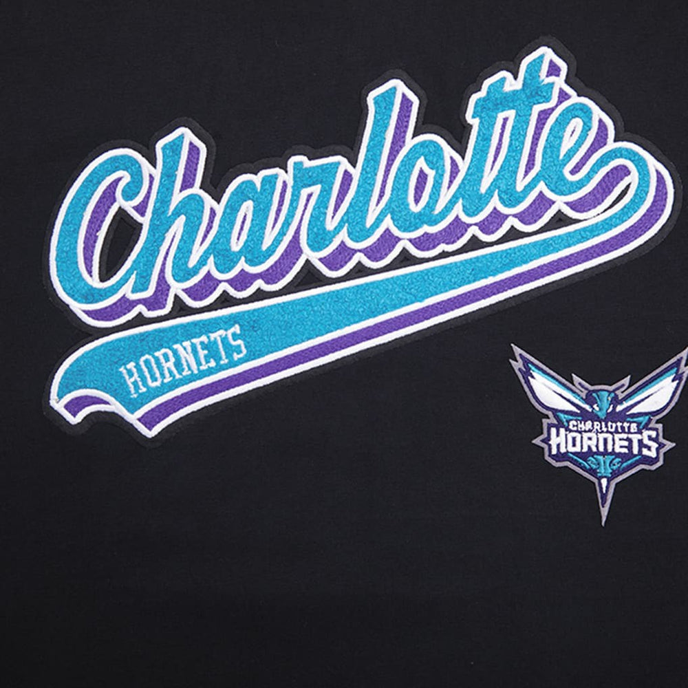 Charlotte Hornets Pro Standard Women's Script Boyfriend T-Shirt - Black for sale