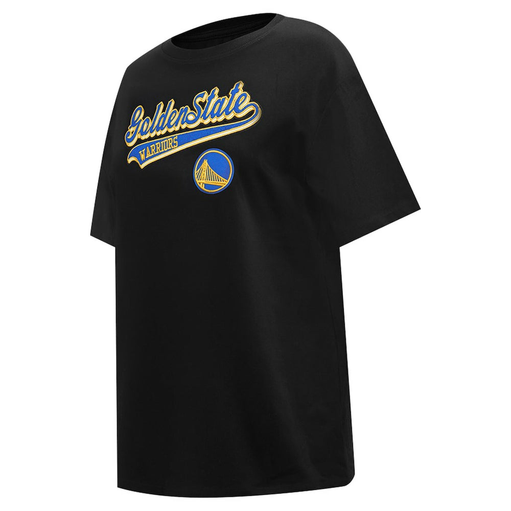 Golden State Warriors Pro Standard Women's Script Boyfriend T-Shirt sale - Black for sale