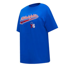 Philadelphia 76ers Pro Standard Women's Script Boyfriend T-Shirt - Royal shop