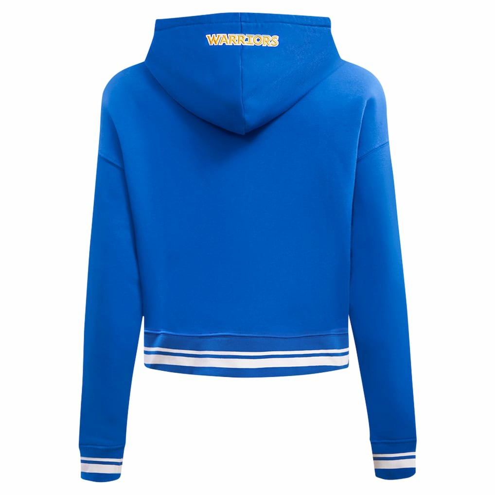 Golden State Warriors Pro Standard Women's Script Tail Cropped Pullover Hoodie sale - Royal online