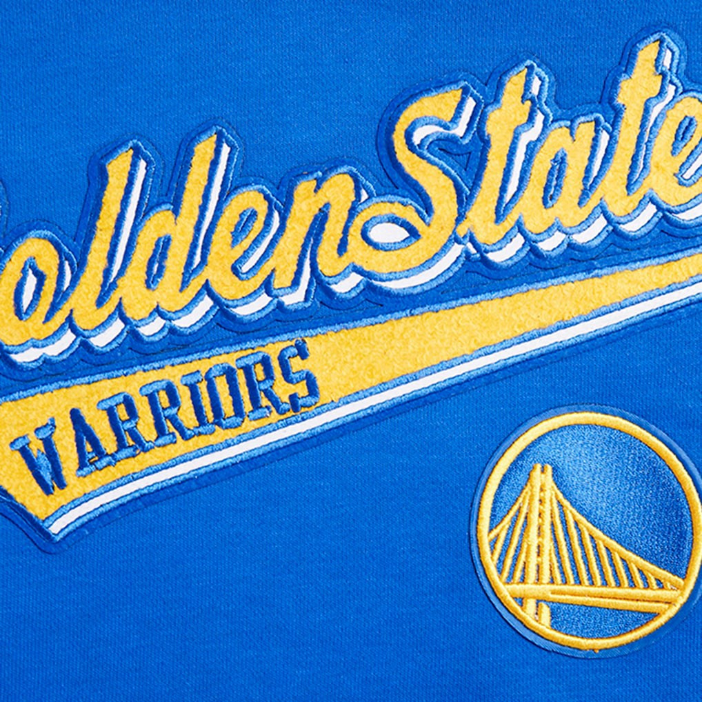 Golden State Warriors Pro Standard Women's Script Tail Cropped Pullover Hoodie sale - Royal online
