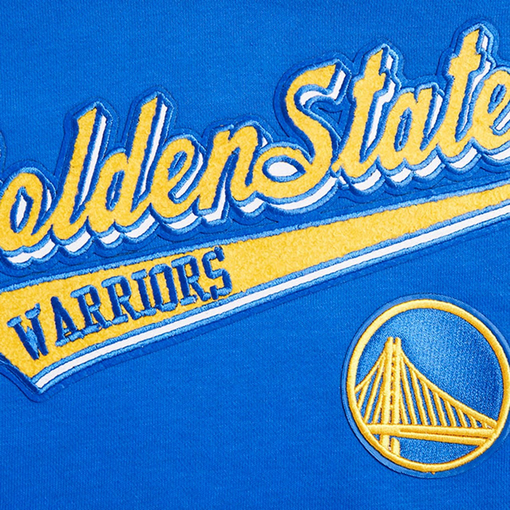 Golden State Warriors Pro Standard Women's Script Tail Cropped Pullover Hoodie sale - Royal online