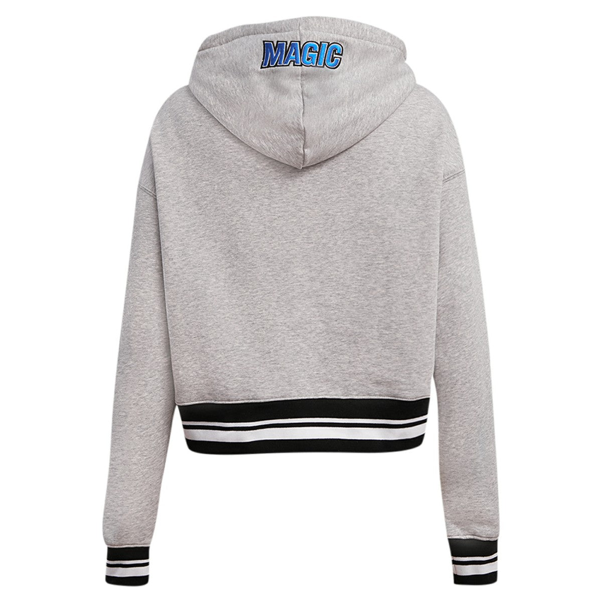 Orlando Magic Pro Standard Women's Script Tail Cropped Pullover Hoodie - Heather Gray shop