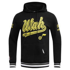 Utah Jazz Pro Standard Script Tail Pullover Hoodie - Black online