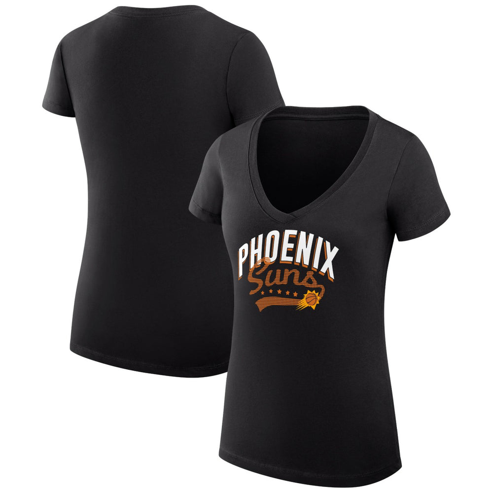 Phoenix Suns G-III 4Her by Carl Banks Women's Super-Slim Fit Lightweight Filigree Logo V-Neck T-Shirt - Black online