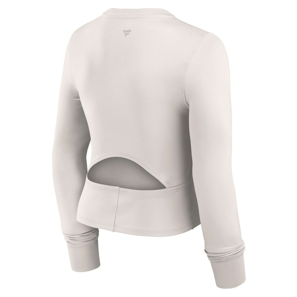 Pittsburgh Steelers Women's Studio Fitted Long Sleeve Gym Top - White sale