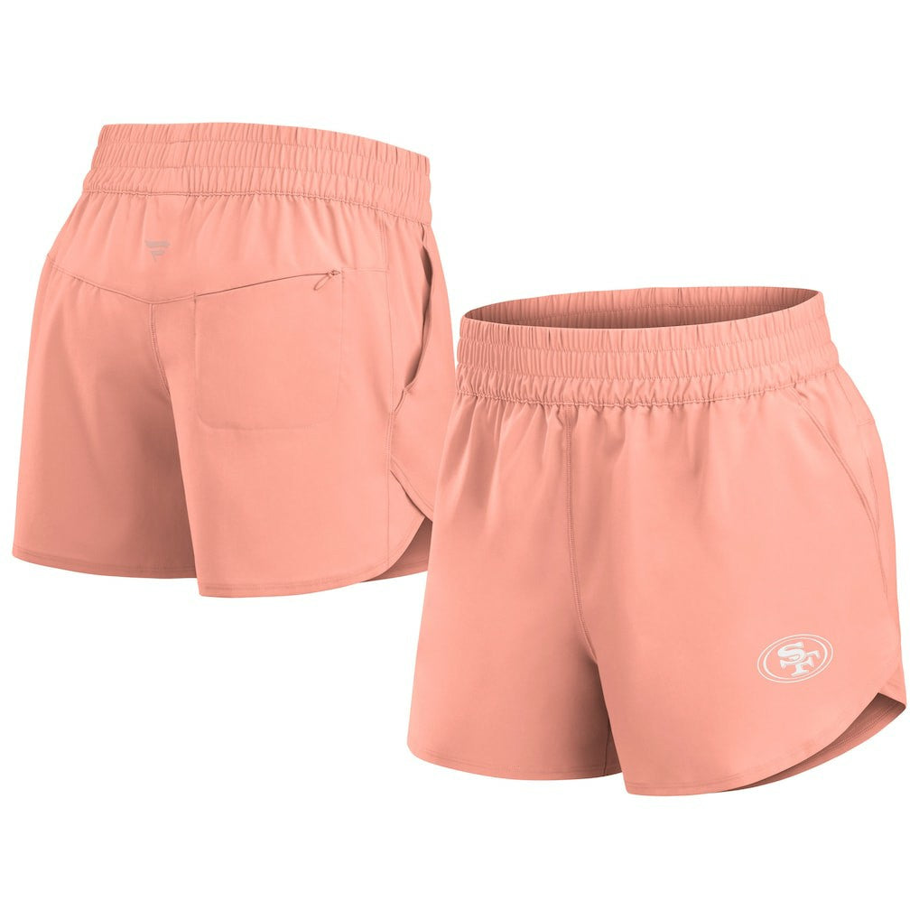 San Francisco 49ers Women's Front Office Woven Shorts - Coral discount