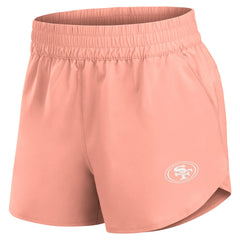 San Francisco 49ers Women's Front Office Woven Shorts - Coral discount