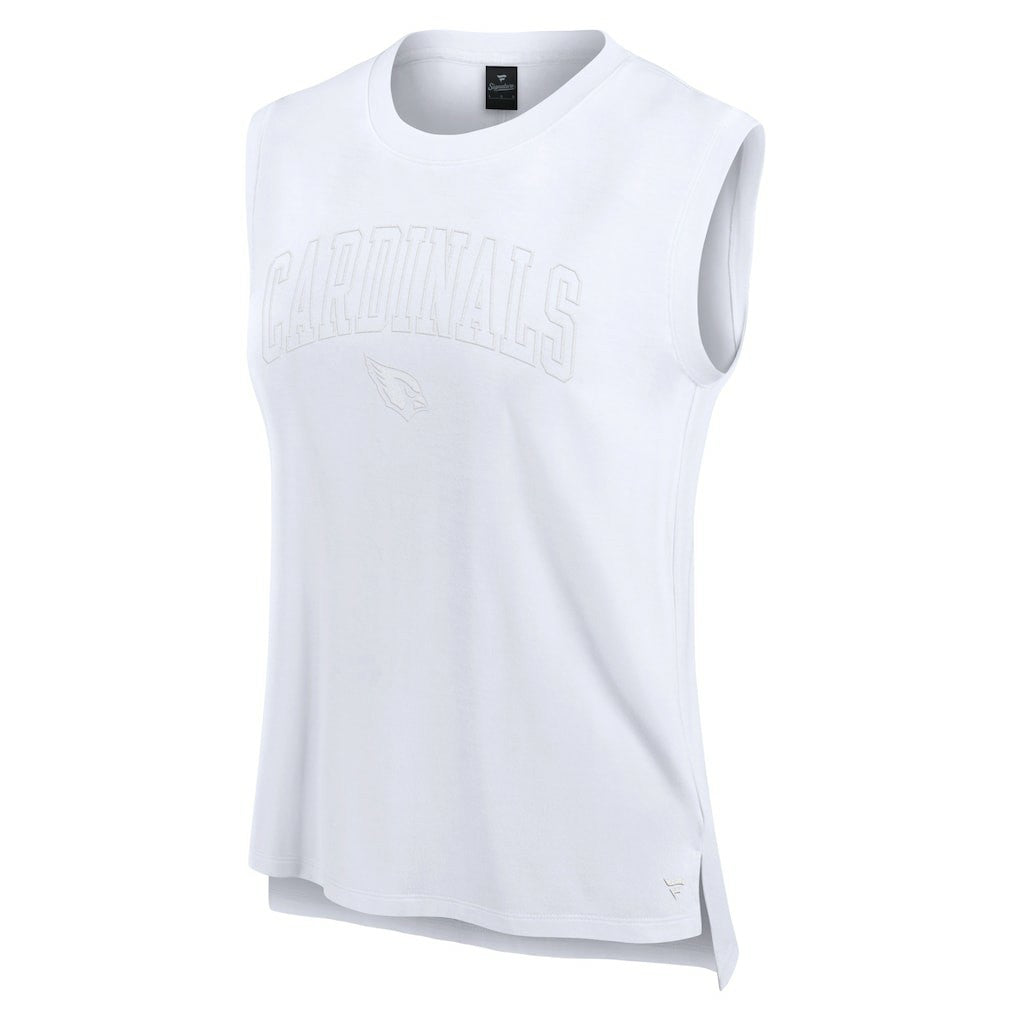 Arizona Cardinals Women's Studio Gym Tank Top - White for sale