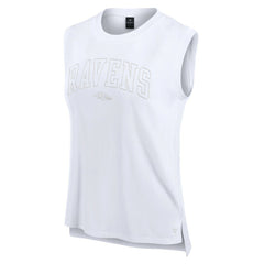 Baltimore Ravens Women's Studio Gym Tank Top - White on sale