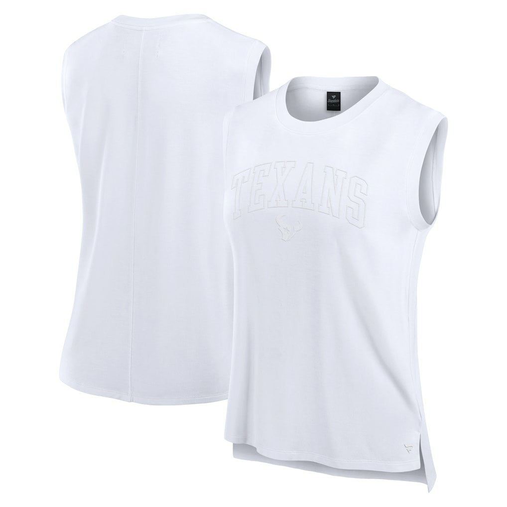Houston Texans Women's Studio Gym Tank Top - White outlet