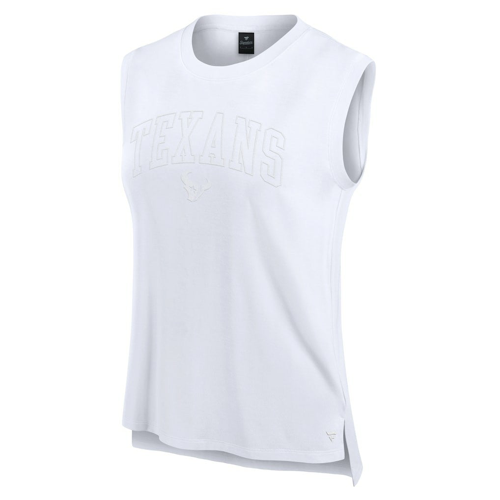 Houston Texans Women's Studio Gym Tank Top - White outlet