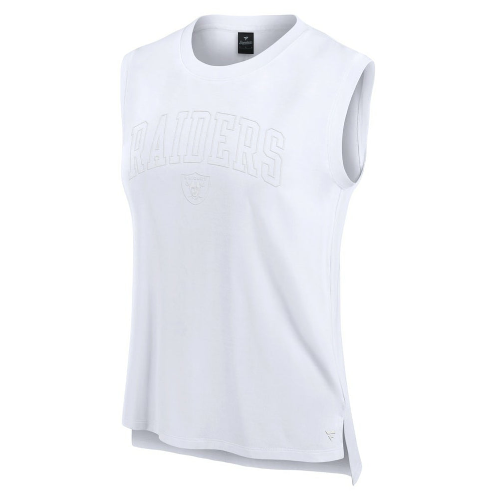 Las Vegas Raiders Women's Studio Gym Tank Top - White online