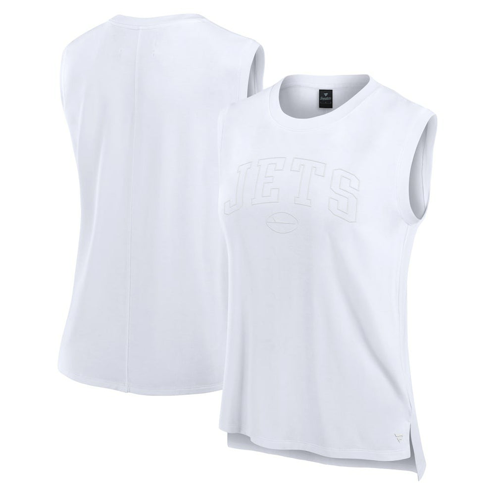 New York Jets Women's Studio Gym Tank Top - White sale