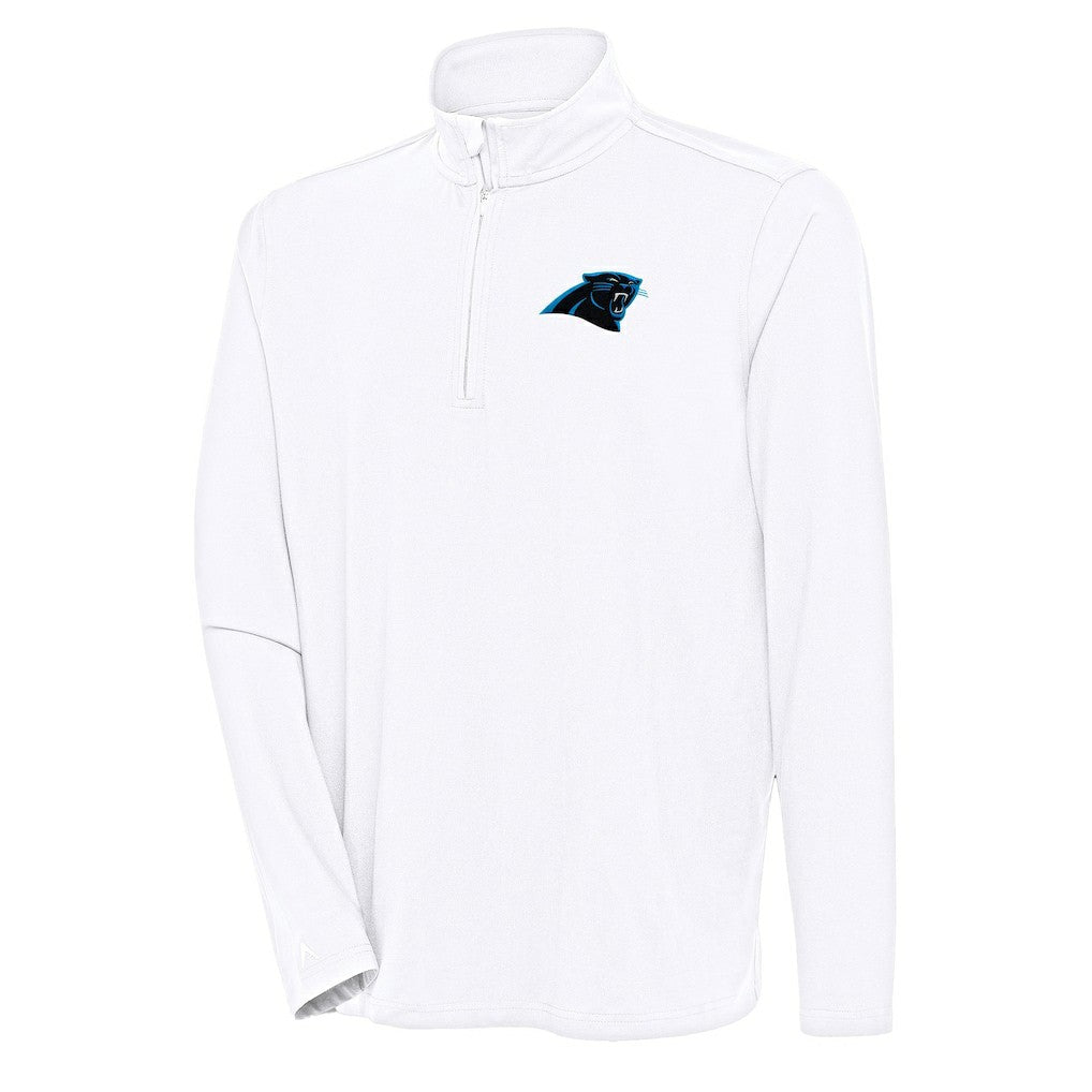 Carolina Panthers Antigua Hunk Quarter-Zip Pullover Top - White discount