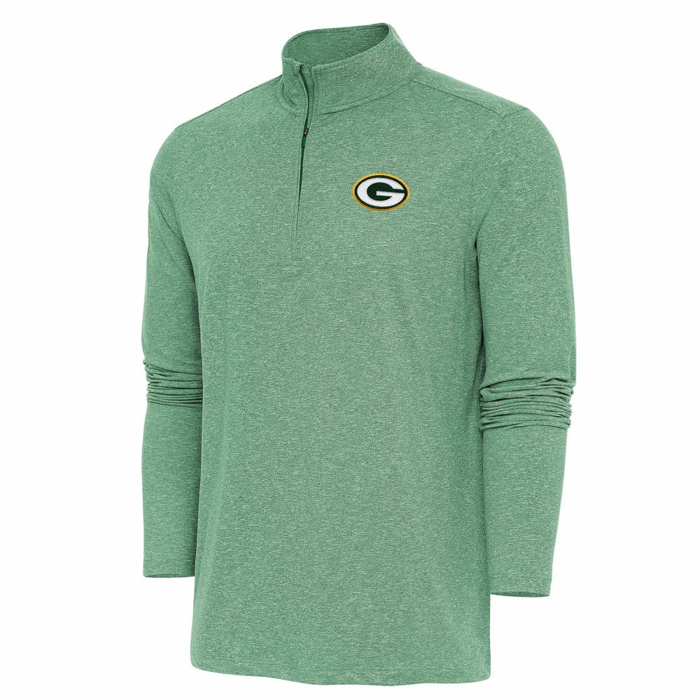 Green Bay Packers Antigua Hunk Quarter-Zip Pullover Top - Green sale