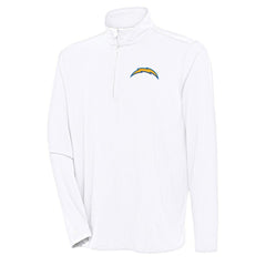 Los Angeles Chargers Antigua Hunk Quarter-Zip Pullover Top - White for sale