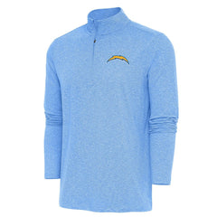 Los Angeles Chargers Antigua Hunk Quarter-Zip Pullover Top - Heather Powder Blue discount